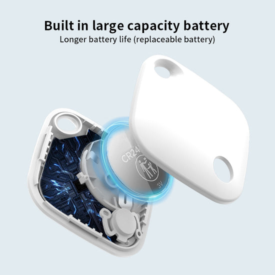 White Smart Item Tracker for Android - Bluetooth Locator Tag Works with Google Find My Device Network