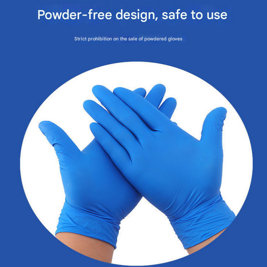 100 Pairs White Premium Disposable Nitrile Gloves - Powder-Free & Extra Durable for Multi-Purpose Use(M)