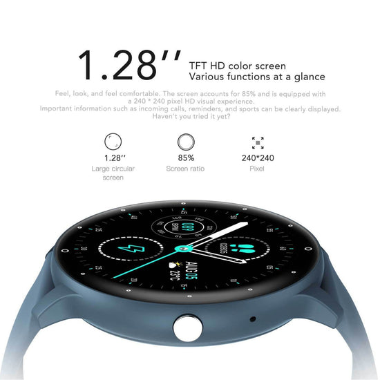 Feature-Rich Smartwatch: 1.28 HD Display Bluetooth Calling Extensive Sports Tracking (blue)"