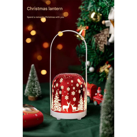 Portable Christmas LED Lantern - Dimmable, 3 Color Temps, 5200mAh Battery & Memory Function(Gold)