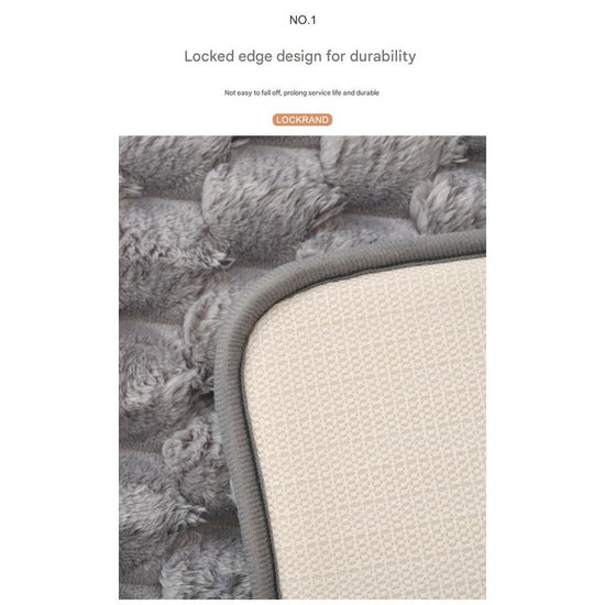 Plush Cobblestone Memory Foam Bath Mat - Super Absorbent, Non-Slip & Machine Washable(Pink 50*80㎝)