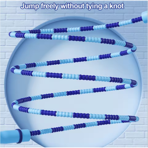 10 Pcs Purple Soft Beaded Jump Ropes, Tangle-Free Beaded Jump Rope - Adjustable Segmented Skipping Rope for Kids & Adults Fitness