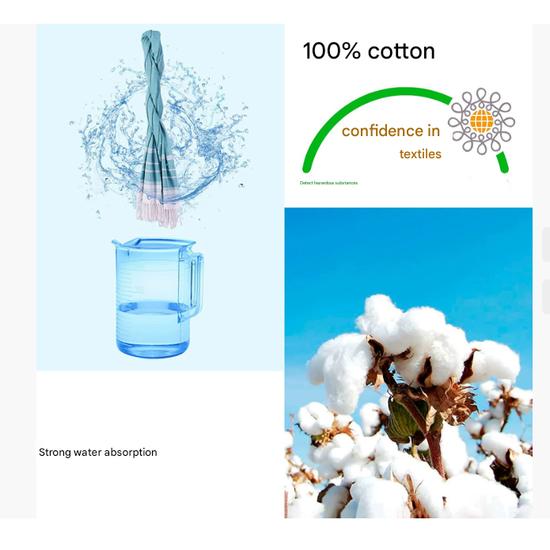 Yellow Chic Striped 100% Cotton Beach Towel with Tassels - Extra Large & Absorbent (180x90cm)