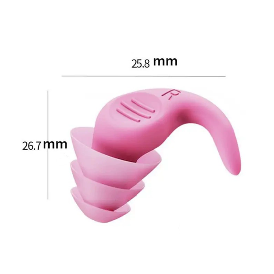 Black 5-Pair Set Ergonomic Silicone Earplugs - Waterproof for Swimming, Reusable for Noise Cancelling Sleep