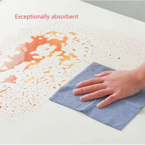 Yellow 4-Roll Pack, 80 Sheets Reusable Tear-Off Microfiber Cleaning Cloths - Non-Stick Oil & Absorbent Kitchen Wipes