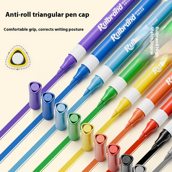 60 Colors Ruibrand Kids Washable Acrylic Markers Set - Non-Toxic, Blendable Art Pens for Students & Artists