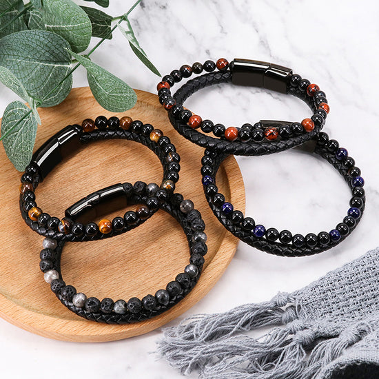 Natural Tiger Eye Stone Men&