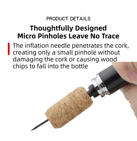 Blue Pen-Style Air Pressure Wine Bottle Opener with Vacuum Wine Stopper Set - Effortless Cork Removal for Home & Champagne Party
