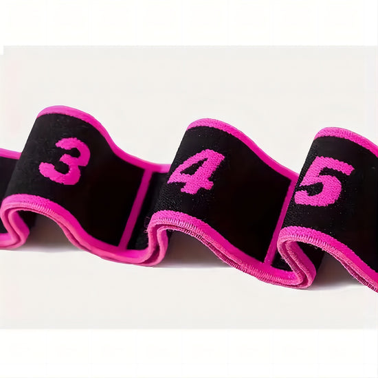 Pink 3 Pack Multi-Loop Yoga Stretching Strap with Numbered Sections 90cm Elastic Resistance Band for Dance Pilates Body Sculpting Australian Fitness Gear