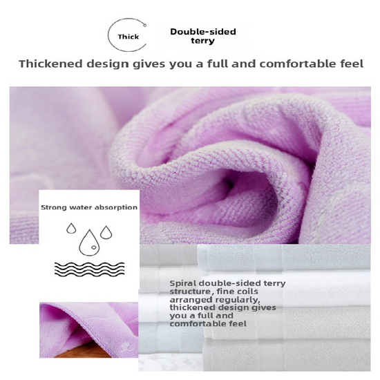 2-Pack Blue Embossed Microfiber Bear Bath Towels – 70 x 140 cm, Ultra-Absorbent and Soft for Bath, Beach & Gym