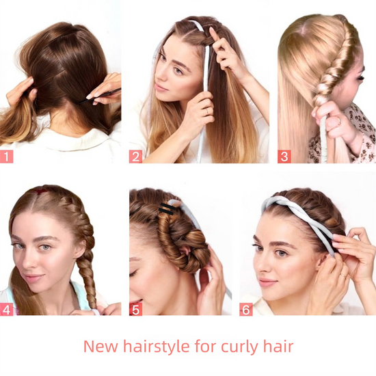 2-PCS Dark coffee Heatless Hair Curler Set Extra Long Overnight Soft Ribbon for Natural Big Waves Damage-Free Professional Home Styling Solution for Local Women