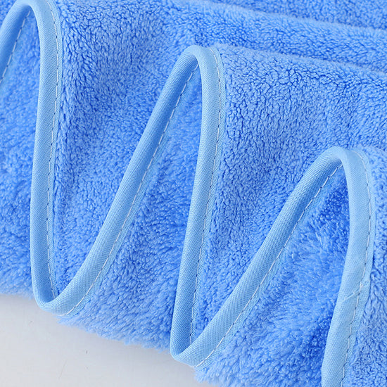 Light green Coral Fleece Thick Towel and Bath Towel Set – 4 Face Towels and 2 Bath Towels in Solid Colors, Highly Absorbent and Ultra-Soft for Home Use