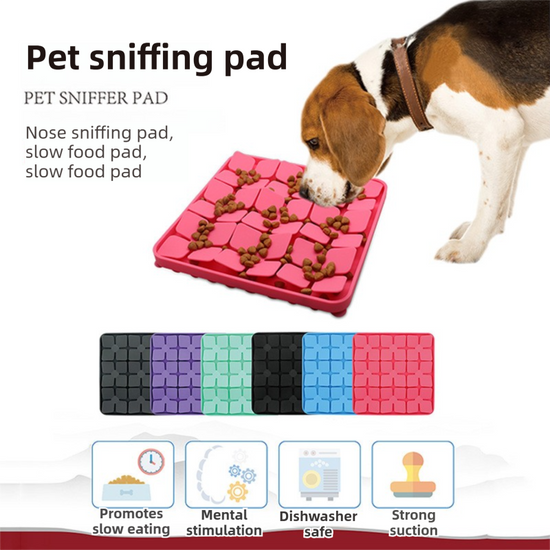 Green Food-Grade Silicone Pet Lick Mat for Perfect Distraction - 3D Textured Slow Feeder & Dental-Cleanner with Powerful Suction