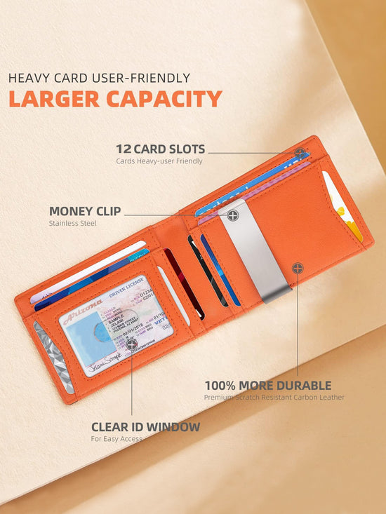 Black 12-Card Slot Men&