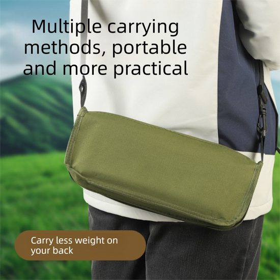 Khaki Portable Folding Backpack Stool with Carrying Case – Compact, Durable Outdoor Seat for Camping, Hiking, Fishing & Travel(large size)