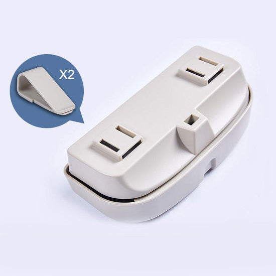 Beige Universal Car Sun Visor Glasses Case, No-Damage Installation Sunglasses Holder, Protective Eyewear Storage Box for Car Interior Accessories