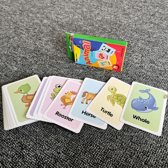 7-Set Kids Early Education Flash Cards, Montessori Cognitive Development Toys for Toddlers Ages 4+, Educational Gift for Boys Girls【Animal+Shape+Colour+Time+Vegetables+Fruits+Body Parts】