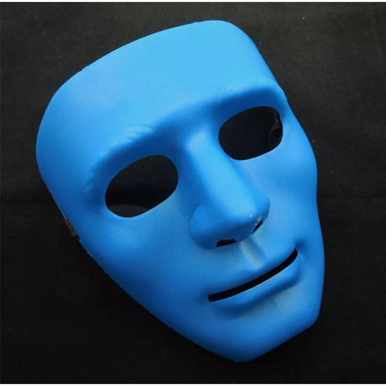 2x Robot Plain Mask Purge Style Halloween Scary Ghost Blank Mask Unisex - 1xBlue +1xWhite