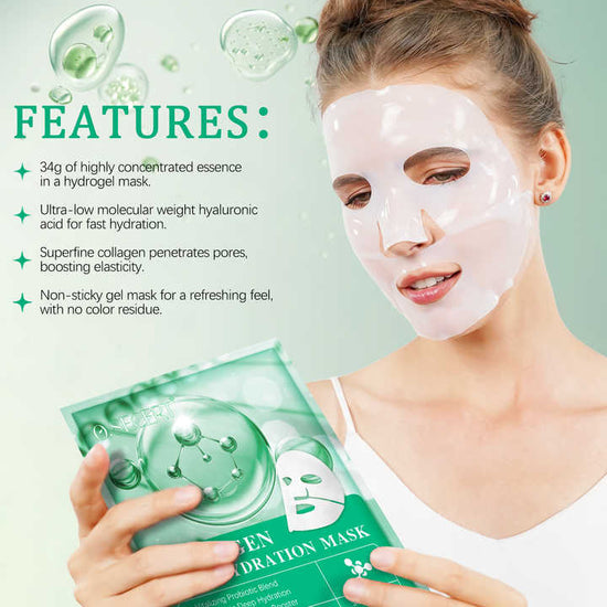 collagen Real Deep Facial Sheet Mask for Women Deep Moisturizing Overnight Sleeping