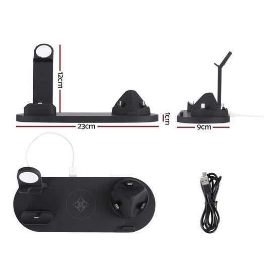 Devanti 4 in 1 Wireless Charger Multi-function Station for Phone Airpod iWatch 15W