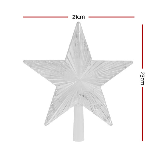 Jingle Jollys Christmas Tree Topper Star RGB LED Xmas Decor 80 Modes APP Control