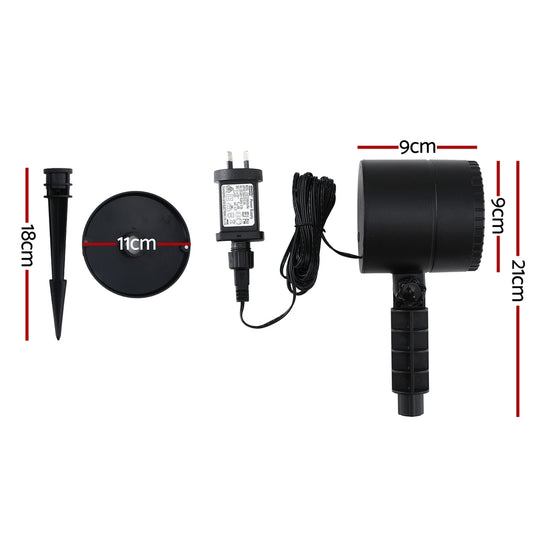 Jingle Jollys Christmas Lights Laser Light Snowflake Projector Indoor Outdoor