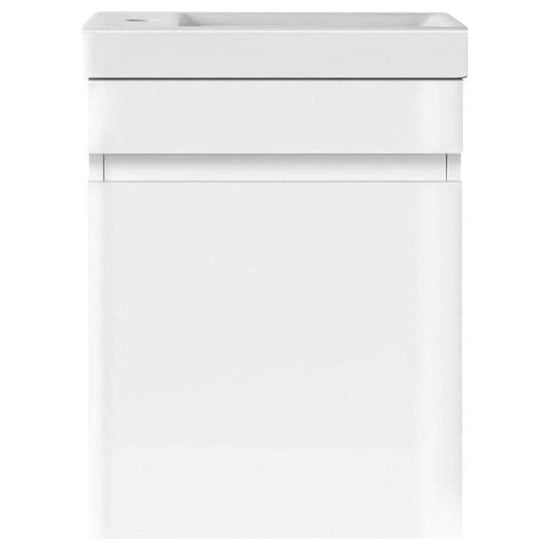 AMIRRA Slim Bathroom Vanity Cabinet with Basin Bowl (White)