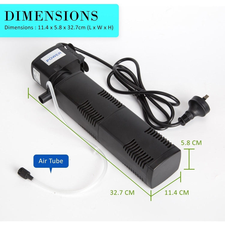 Aquarium Submersible Filter Pond Pump 1200L/H 22W 1.6m