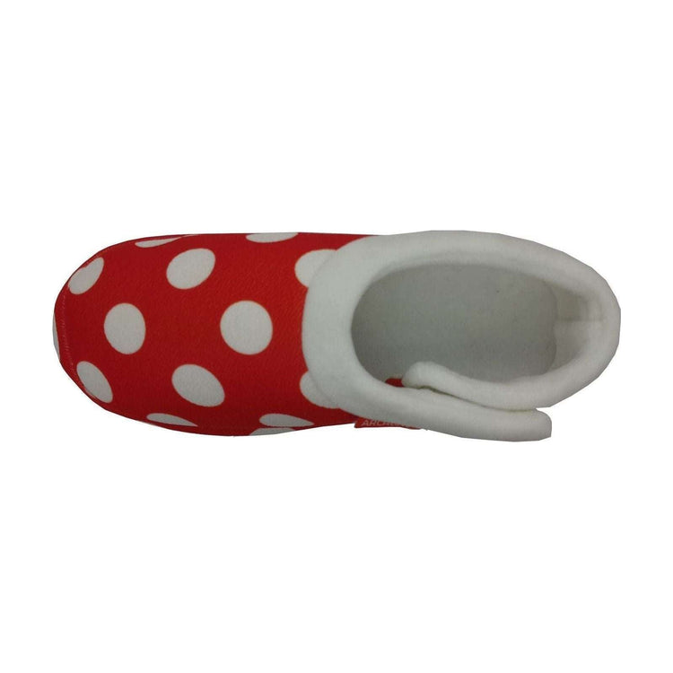 ARCHLINE Orthotic Slippers CLOSED Back Scuffs Moccasins Pain Relief - Red Polka Dots - EUR 41 (Womens 10 US)