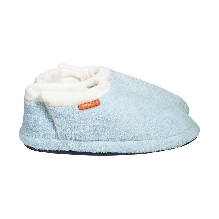 ARCHLINE Orthotic Slippers Closed Scuffs Pain Relief Moccasins - Sky Blue - EUR 43