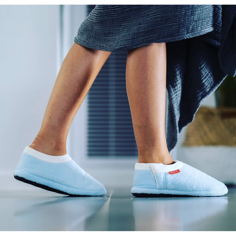 ARCHLINE Orthotic Slippers Closed Scuffs Pain Relief Moccasins - Sky Blue - EUR 43