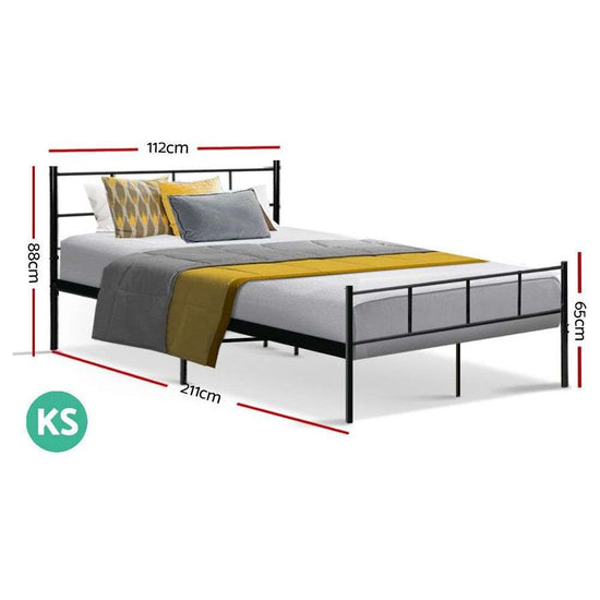 Artiss Bed Frame King Single Metal Bed Frames SOL