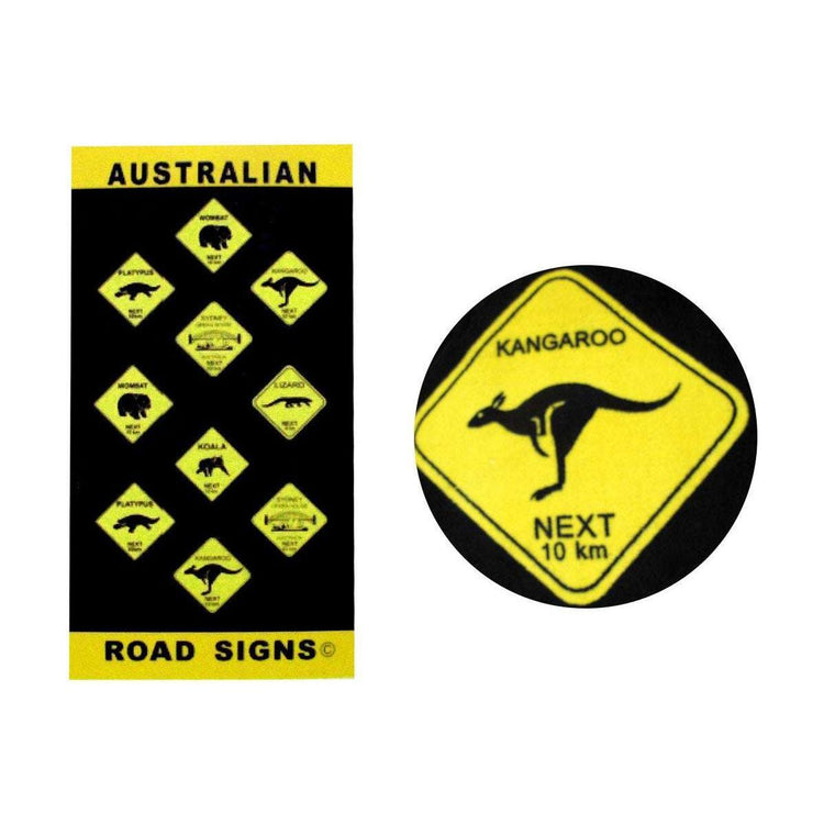 Aussie Road Signs Cotton Beach Towel 75 x 150 cm - Magdasmall