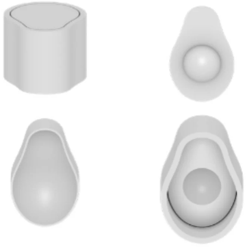Avocado Bath Bomb Mold -Three piece mold, Diy, 3D Molds, Bath Bomb Mold Press, Bath Molds PLA/PLA+ Hand press Molds -Bath Bomb machine press - Magdasmall