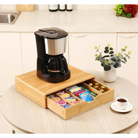 Bamboo K-Cup Coffee Pod Holder Storage Organizer for Kitchen - Magdasmall