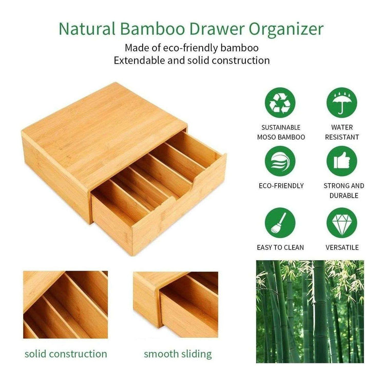 Bamboo K-Cup Coffee Pod Holder Storage Organizer for Kitchen - Magdasmall