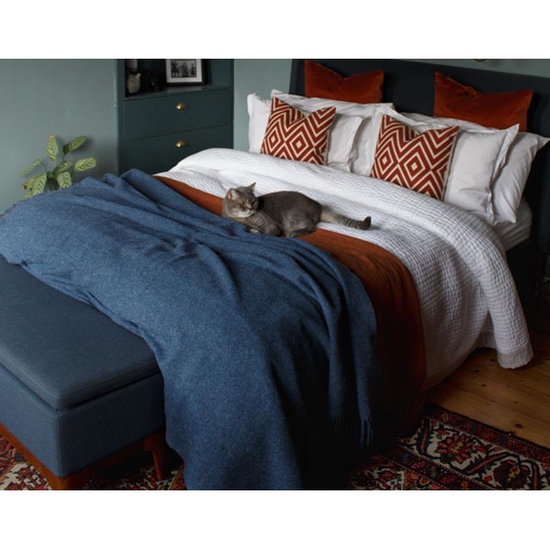 Brighton Throw - 100% NZ Wool - Navy - Magdasmall