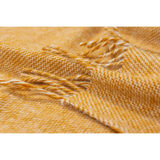 Cambridge Throw - 100% NZ Wool - Mustard