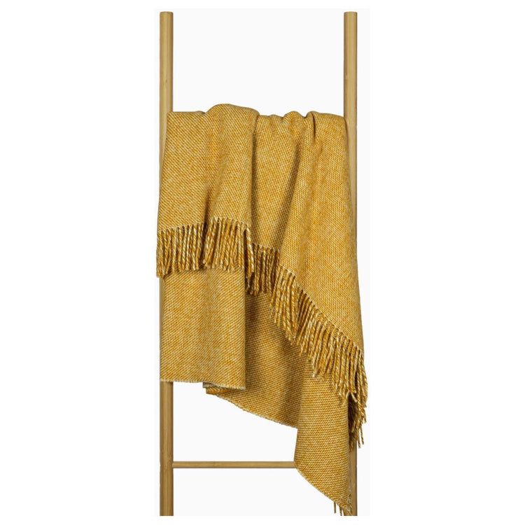 Cambridge Throw - 100% NZ Wool - Mustard