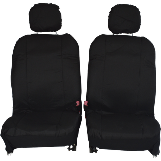 Canvas Seat Covers For Toyota Tacoma Fronts 03/2005-2020 Black Single-Cab