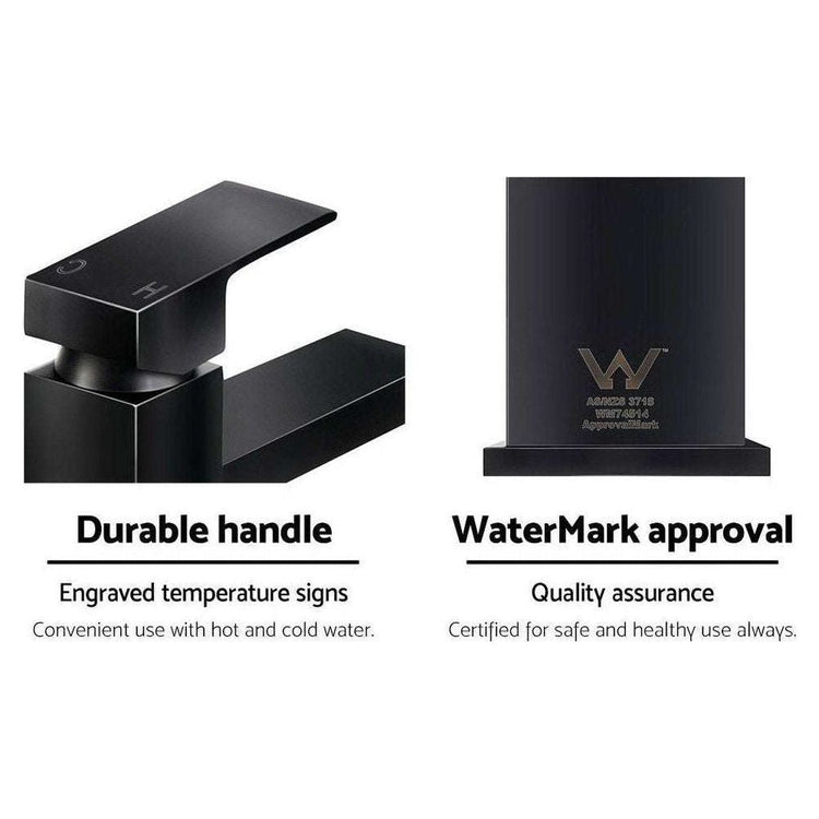 Cefito Basin Mixer Tap Faucet Bathroom Vanity Counter Top WELS Standard Brass Black