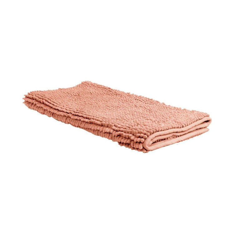 Chenille Toggle Bath Mat 50 x 80cm Coral