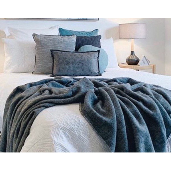 Chiswick Throw - Merino Wool/Cashmere - Charcoal