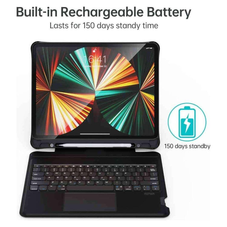 CHOETECH BH-017 Bluetooth Keyboard with Touchpad and Backlight for iPad Pro 10.9 " (Black)