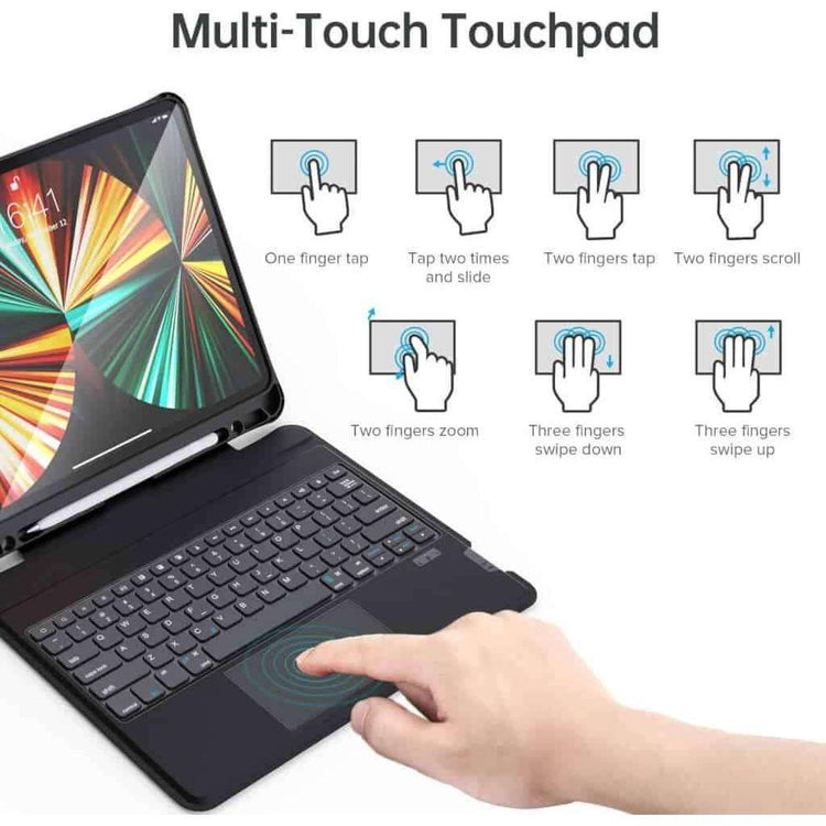 CHOETECH BH-017 Bluetooth Keyboard with Touchpad and Backlight for iPad Pro 10.9 " (Black)