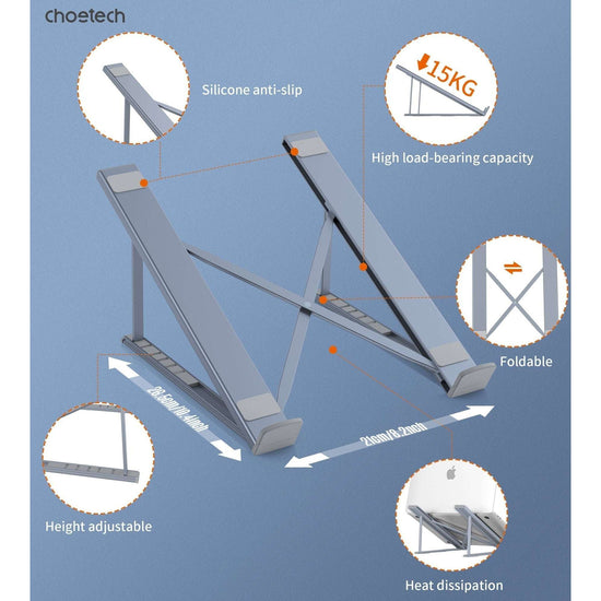 CHOETECH H055-GY Aluminum Foldable Laptop Stand
