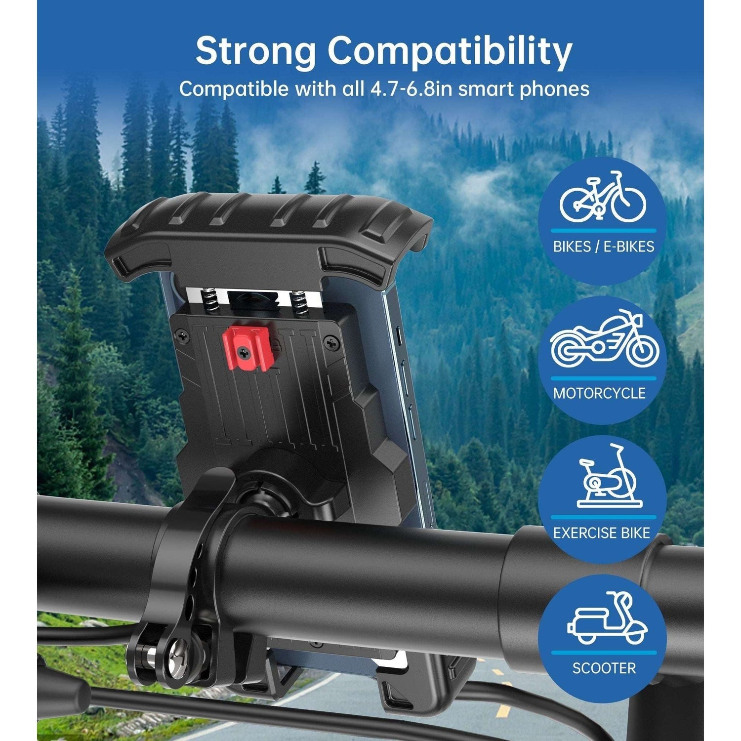 CHOETECH H067-BK Adjustable Mobile Stand for Bicycle (Black)