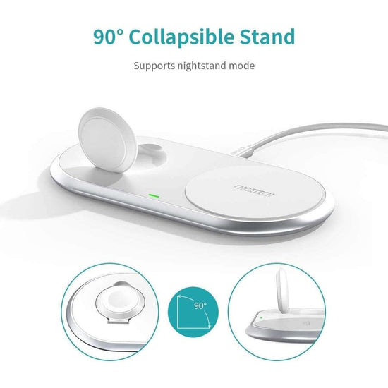 CHOETECH T317 2-in-1 Dual Wireless Charger Pad (MFI Certified)
