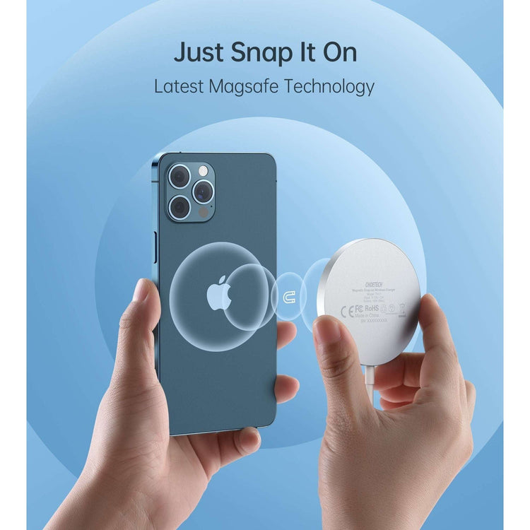 CHOETECH T517-F 15W Magsafe Magnetic Wireless Charger White 1.5M