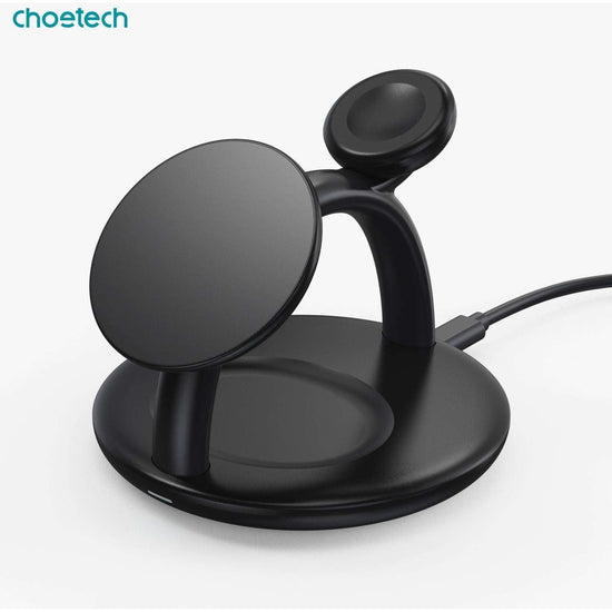 CHOETECH T587-F 3-in-1 Magnetic Wireless Charger Station for iPhone 12/13/14/AirPods Pro/iWatch